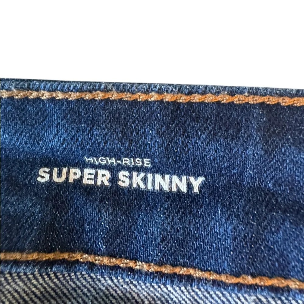 Old Navy Super Skinny Jeans Size 12 Festival Retro High Rise Dark Wash